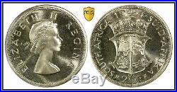 1954 South Africa 2.5 Shillings PCGS PR66 Proof Silver Half Crown 3,150 Minted
