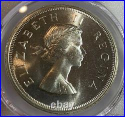 1954 South Africa 5 Shillings PCGS PL66 Silver Proof Coin Elizabeth II