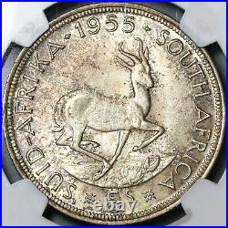 1955 NGC MS 63 South Africa 5 Shillings Elizabeth II Silver 40K Coin (21012806C)