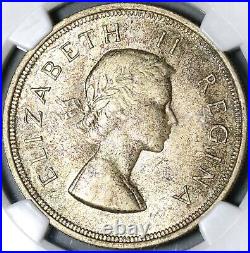 1955 NGC MS 63 South Africa 5 Shillings Elizabeth II Silver 40K Coin (21012806C)