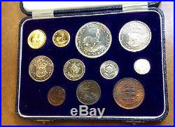 1955 SOUTH AFRICA 1 & 2 RAND. 35 oz gold & SILVER PROOF SET only 600 MINTAGE