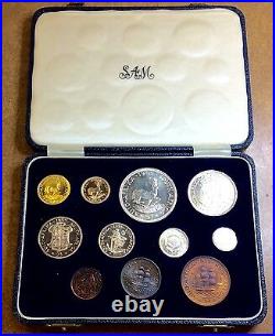 1955 SOUTH AFRICA 1 & 2 RAND. 35 oz gold & SILVER PROOF SET only 600 MINTAGE