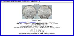 1955 SOUTH AFRICA UK Queen Elizabeth II OLD Silver 2 1/2 Shilling Coin i87091