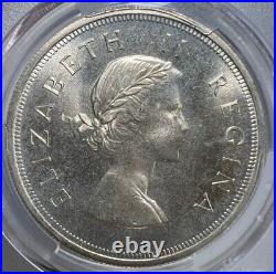1955 South Africa 5 Shillings PCGS PL67 Silver Coin Springbok Elizabeth II