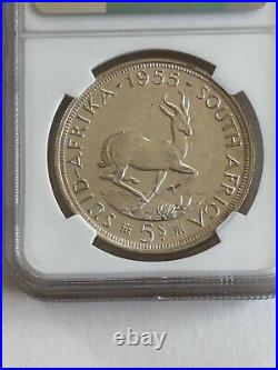 1955 South Africa 5 Shillings PF66 NGC