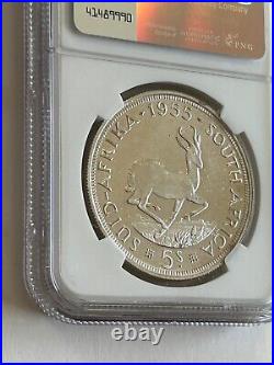 1955 South Africa 5 Shillings PF66 NGC