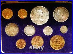 1955 South Africa Gold + Silver Long 11-coin Proof Set (mintage 600) Rare
