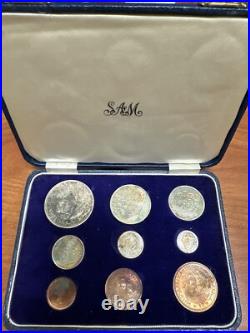 1955 South Africa Silver Proof Set With Original Velvet Box