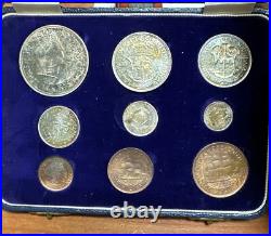 1955 South Africa Silver Proof Set With Original Velvet Box