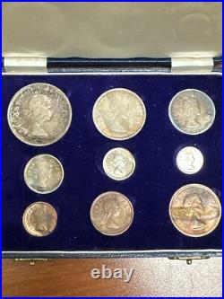 1955 South Africa Silver Proof Set With Original Velvet Box
