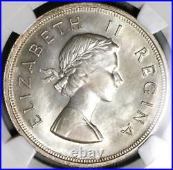 1956 NGC PL 63 South Africa 5 Shillings Elizabeth II 2K Silver Coin (25042801C)