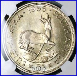 1956 NGC PL 63 South Africa 5 Shillings Elizabeth II 2K Silver Coin (25042801C)