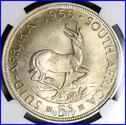 1956 NGC PL 63 South Africa 5 Shillings Elizabeth II 2K Silver Coin (25042801C)