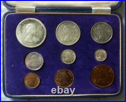 1956 SOUTH AFRICA OFFICIAL PROOF SET (9) with 6 SILVER SAM BOX -EXTREMELY RARE