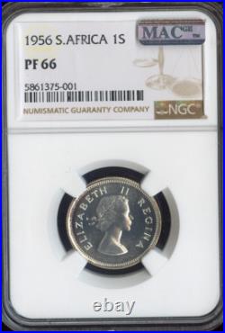 1956 South Africa Silver Shilling Proof NGC PF66 Quality