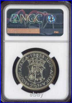 1958 South Africa Silver 2-1/2 Shillings NGC PF64 Quality 985 Minted