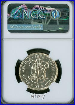 1958 South Africa Silver 2 Shillings Ngc Pf66 Mac Spotless 985 Minted Rare