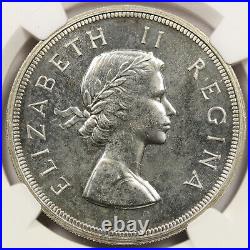 1958 South Africa Silver 5 Shillings Mark NGC PL66