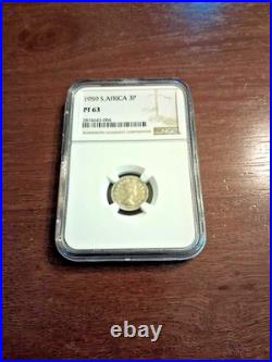 1959 South Africa 3 Pence. NGC PF 63