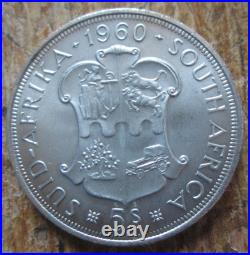 1960 Lot Of 3 South Africa 5 Shilling 50 Years Of The Union. 5 Silver 84.5 Grams
