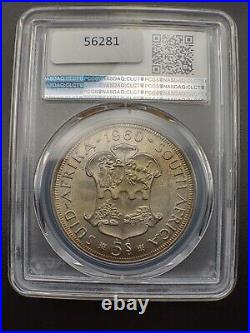 1960 SILVER SOUTH AFRICA 5 SHILLINGS BU PCGS MS64 Price OBO
