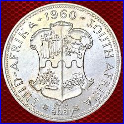 1960 SOUTH AFRICA 5 SHILLINGS Queen Elizabeth II Silver Coin # 0587