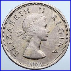 1960 SOUTH AFRICA UK Elizabeth II SHIP Silver Specimen Penny Coin RARE i115285