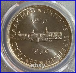 1960 South Africa 5 Shillings Silver Coin Pcgs Pr67