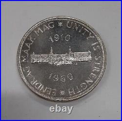 1960 South Africa 5 Shillings South African Union Commem UNC Silver Coin P-L