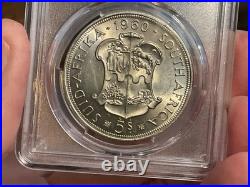 1960 South Africa silver 5 shillings, Union Commemorativ, PCGS MS64, KM-55 (SA9) 1960 South Africa silver 5 shillings, Union Commemorativ, PCGS MS64, KM-55 (SA9)