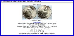 1961 SOUTH AFRICA Founder Jan van Riebeeck Deer OLD Silver 50 Cent Coin i102572