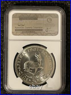1961 SOUTH AFRICA SILVER 50 CENTS NGC PL67, High Grade
