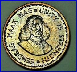 1961 South Africa 10 Cent 1st Decimal Silver Unc Bu Proof Toned Color (dr)