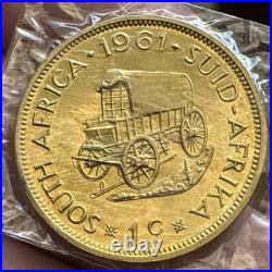 1961 South Africa Proof Set 7 Coin Individually Plastic Wrapped? S