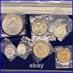 1961 South Africa Proof Set 7 Coin Individually Plastic Wrapped? S