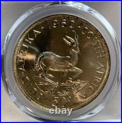 1962 South Africa 5 Shilings Proof Pcgs Pr67 Silver Coin