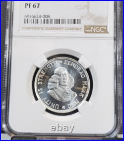 1963 South Africa Silver 20 Cents Coat Of Arms Ngc Pf 67 Rare Top Pop