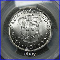 1964 20c Cents South Africa Silver TOP POP - PCGS MS-65 Coin - #852C
