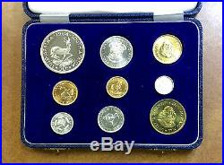 1964 SOUTH AFRICA. 35 oz GOLD 1 & 2 RAND & SILVER PROOF SET only 3000 MINTAGE