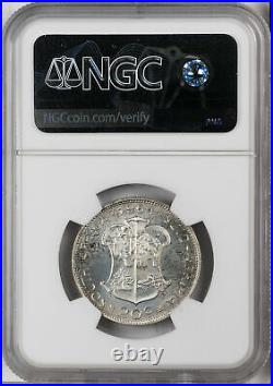 1964 South Africa 20 Cents Ngc Ms 66 Silver Finest Known Toned
