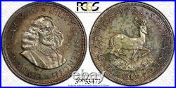 1964 South Africa 50 Cents Pcgs Pr65 Proof Color Toned Silver High Grade