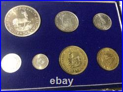 1964 South Africa 7 Coin Proof Set (5 Coins Silver) WithOriginal Packaging HG-BU