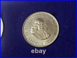 1964 South Africa 7 Coin Proof Set (5 Coins Silver) WithOriginal Packaging HG-BU