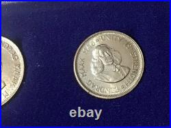 1964 South Africa 7 Coin Proof Set (5 Coins Silver) WithOriginal Packaging HG-BU