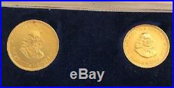 1964 South Africa Gold 1-2 Rand & Silver Coin Set Pound Proof 3000 Mintage