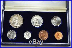 1965 7 Coin Proof Set Silver 1 Rand Rare Proof Coin South Africa Nat. Toning, Box