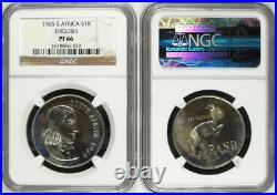 1965 South Africa Silver Rand S1R English variety