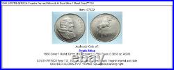 1966 SOUTH AFRICA Founder Jan van Riebeeck & Deer Silver 1 Rand Coin i77532