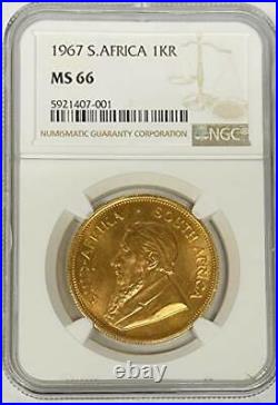 1967 1KR South Africa Gold Krugerrand NGC MS66