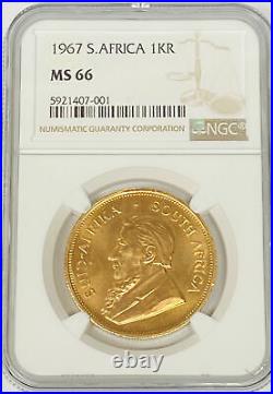 1967 1KR South Africa Gold Krugerrand NGC MS66